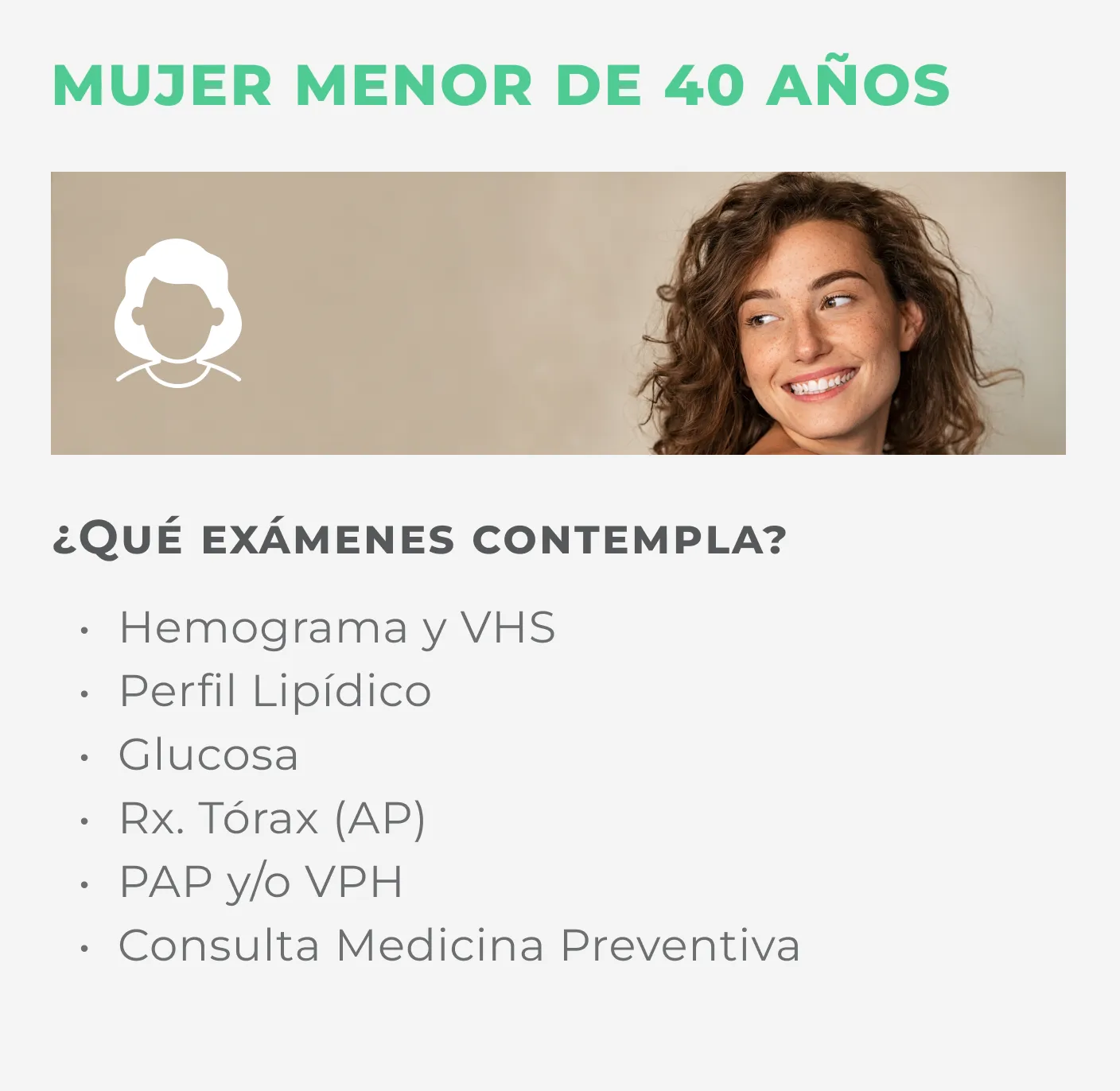 mujer menor de 40